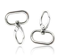 Event Decor Shop 32mm Silver Swivel Trigger Snap Hook with D Ring - Heavy-Duty Bronze Clip for Bags, Key Fobs, Straps, Crafts, DIY Sewing, Dog Leads & Keychains, Pack of 1