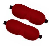 Event Décor Shop 3D Eye Masks for Sleeping - Comfortable - Wine Red, 2pcs