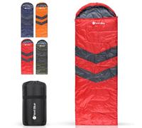 Event Decor Shop 4 Season Lightweight Waterproof Sleeping Bag for 6ft Adults, Ultralight Backpacking Sleeping Bag for Cold & Warm Weather, Perfect for Camping, Hiking, Travel, Hunting - Red