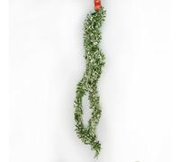 Event Decor Shop 6.5ft / 2m Apple Green Chunky Christmas Tinsel Garland - Wide Shiny Metallic Foil Twist Decoration for Xmas Tree, Holiday Party, Home, Indoor & Outdoor Festive Décor