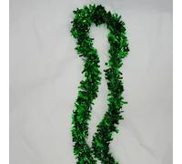 Event Decor Shop 6.5ft / 2m Emerald Green Chunky Christmas Tinsel Garland - Wide Shiny Metallic Foil Twist Decoration for Xmas Tree, Holiday Party, Home, Indoor & Outdoor Festive Décor