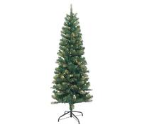 Event Decor Shop 6ft Nordic Spruce Christmas Tree - Pointed PVC/PE Tips with Warm White LED Lights, Easy-Assemble Metal Stand, Corner-Fit Design | Home Office Décor - UK