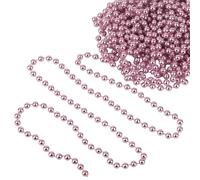 Event Decor Shop 9M Rose Gold Beaded Tinsel Garland - 7.5mm Metallic Pearl Chain for Christmas Tree Hanging Beads, DIY Projects, Festive & Weddings Decor & Event Themes