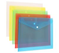 Event Decor Shop A4 Plastic Folders 30pcs Pack, Waterproof File Wallets with Snap Fasteners, Transparent Document Holders for Filing and Storage