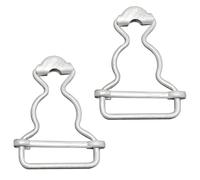 Event Decor Shop Adjustable 25mm Matte Silver Metal Buckles - for Dungarees, Bib Overalls, Braces, Jumpsuits, Kid's Overalls, Workwear, DIY Clothing & Handbags, Pack 2