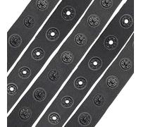 Event Decor Shop Black Snap Popper Tape Fastener Ribbon 1 meter - 18mm Sew-On Press Studs for Baby & Toddler Clothes, Jumpsuits, Duvet Covers, Jackets, Rompers, Small Garments - Durable, Easy to Use