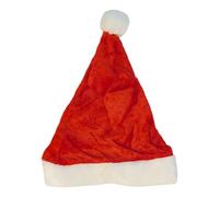 Event Decor Shop Classic Christmas Santa Hat - Red Velvet Santa Claus Hat with White Trim & Pom Pom, Adult Holiday Outfit Accessory for Christmas Parties, Gifts & Xmas Events (6 PCs)