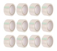Event Decor Shop Clear Packaging Tape 48mm x 66m - 12 Pack Transparent BOPP Rolls for Box Sealing, Moving, Shipping, Wrapping, Office & Warehouse Use - Strong Adhesive Tape for Dispensers