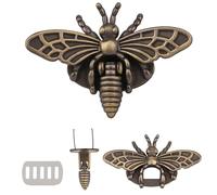 EVENT DECOR SHOP Decorative Bee Twist Lock, Metal Bag Clasp for DIY Handbags, Purses, Retro Bee Turn Lock Hardware, Stylish Handbag Clasp Closure, Leathercraft Twist Turn Lock (Bronze)