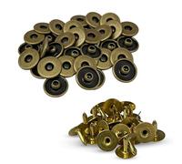 Event Decor Shop Denim Rivets for Jeans, Brass Hat Rivets for Clothing Repair, Leathercraft & DIY Crafts, Fashion Accessories, 11.5mm, Bronze, 50pcs