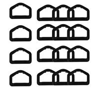 Event Decor Shop Heavy-Duty Plastic D Rings | 38mm Black Adjustable Fasteners for Handbags, Webbing Straps, Pet Collars, Belts, Backpacks DIY Craft Projects | Durable Sturdy Buckles (Pack of 10)
