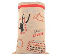 Event Decor Shop Hessian Santa Sack Brown 70 x 50cm Airmail 1pc | Large Vintage Xmas Gift Bag With Do Not Open Until Christmas Design, Reusable Rustic Christmas Accessory