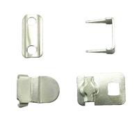 EVENT DECOR SHOP Hook and Bar Snap Fasteners 4 Parts 10mm - Non Sew Metal Snap Closures for Trousers, Skirts, Tunics, Waistband Extender, Clothing Repair DIY (Silver, Pack of 20)