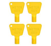 Event Decor Shop Plastic Gas & Electric Meter Key (4 Pack) - Utility Meter Box Key with Triangle Socket - Yellow Durable Key for Cupboards, Bins & Meter Access