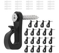 Event Decor Shop Q-Hanger Hooks Set - 20 Rust-Resistant Screw Hooks & Screw for Hanging Lights, Bird Houses, Wind Chimes, Ropes, Chains, All-Season Outdoor Décor