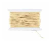 Event Decor Shop Satin Nylon Cord 1.2mm Braided Rattail String - Twisted Synthetic Paracord for Macrame, Beading, Tassels, Jewellery Making & DIY Craft Projects, 10M, Cream