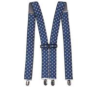 Event Decor Shop Teal X-Back Elastic Suspenders for Men & Women - Adjustable Clip-On Trouser Braces with Strong Metal Clips - Formal, Wedding, Workwear & Casual Unisex Braces - 35MM Fits Most Adults