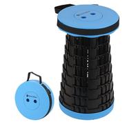 Event Decor Shop Telescopic Foldable Camping Stool High Strength, Collapsible, Adjustable & Retractable Plastic Seat for Indoor & Outdoor - Events and Activities - Royal Blue