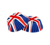 Event Decor Shop Union Jack Cupcake Cases 200pcs - Red White Blue Muffin Cake Baking Cups for King’s Birthday 2025, British Party, Street Events, Royal Celebrations & Jubilee Decorations