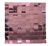 Event Decor Shop Wall Backdrop Square Sequin Panels 30x30cm - 1 Pc, Pink Square Backdrop Panel for Birthday, Wedding, Anniversary, Baby Shower, Bachelorette, Bar, Club, Dance & Party Decorations