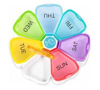 Event Decor Shop Weekly Pill Organiser Rainbow 7 Day Travel Tablet Box