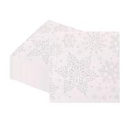 EVENT DECOR SHOP White Christmas Party Paper Napkins - 2-Ply 13-Inch Decorative Snowflake Printed Serviettes for Dining Parties, Holiday Table Accessories & New Year Event Supplies - Pack of 100