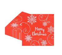 EVENT DECOR SHOP White Snowflakes Christmas Design Red Paper Napkins - 2-Ply 13-Inch Decorative Holiday Serviettes, Festive Tableware & Party Supplies for Dining Parties & Celebrations - Pack of 100