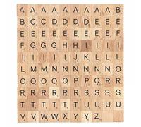 Event Decor Shop Wooden Scrabble Letter Tiles - Printed Alphabet Replacement Letters for Board Games, Crafts, DIY Projects, Spelling Learning & Wall Art (100pcs)
