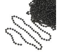 Event Decor Shop Xmas Beaded Garland - 9 Metres Metallic Black Christmas Pearl Chain, 7.5mm Artificial Tinsel Beads for Tree Hanging, DIY Crafts, Jewellery & Festive Décor - 2 pcs