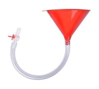 Event Drinking Funnel: Red, Beverage Funnel With Valve, 24 Inch Flexible Tube, Food Silicone, On Stop, Easy Clean Design | Spring Holiday,