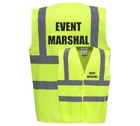Event Marshal Yellow Hi Vis Viz Safety Vest Waistcoat Reflective High Visibility EN471 BS