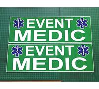 EVENT MEDIC Magnet Magnetic Sign Event Medic Community Responder Paramedic Nurse Security Doctor Star of life x 2