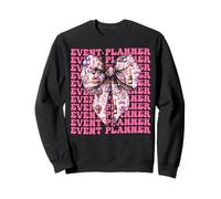 Event Planner Planning Girl Coquette Bow Pink Ribbon Sweatshirt