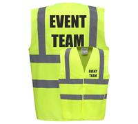 Event Team Yellow Hi Vis Viz Safety Vest Waistcoat Reflective High Visibility EN471 BS 4xl