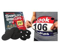EventClip Black Bib Clips x 4 - Proven Snap-Lock for Securing Running and Cycling Numbers. Made in the UK with Recycled Plastic. Since 2009 Far Better Than Magnets. Fed up with Safety Pins?