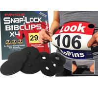 EventClip Marathon Bib Clips x 4 BLACK. Proven Snap-Lock for Securing Running and Cycling Numbers. Made in the UK with Recycled Plastic. Since 2009 Far better than Magnets. Fed up with Safety Pins?