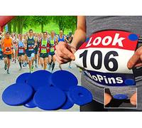 EventClip Race Bib Clips X 4 - BLUE. Snap-Lock for Securing Running and Cycling Numbers. Made with Recycled Plastic The Original Est 2012. Far better than Magnets.