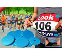 EventClip Race Bib Clips X 4 - CYAN Snap-Lock for Securing Running and Cycling Numbers. Made with Recycled Plastic The Original Est 2012 Far better than Magnets.