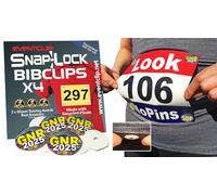 EventClip Race Bib Clips X 4 GNR Great North Run 2025, Snap-Lock for Securing Running and Cycling Numbers. Made with Recycled Plastic The Original Est 2012.