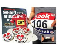 EventClip Race Bib Clips X 4 - HATE RUNNING. Proven Snap-Lock for Securing Running and Cycling Numbers. Made in the UK with Recycled Plastic Est 2012 Far better than Magnets. Fed up with Pins?
