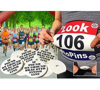 EventClip X 4 - If Found on Ground Drag Me Over Finish Line. Race Bib Clips, Snap-Lock for Securing Running and Cycling Numbers. Made with Recycled Plastic (The Original Est 2012)