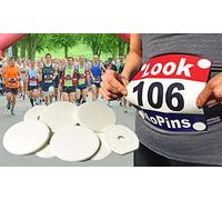 EventClip Race BibClips X 4 WHITE, Snap-Lock for Securing Running and Cycling Numbers. Made with Recycled Plastic The Original Est 2012. Far better than Magnets.