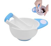 Eventerde Baby Food Masher Bowl Set - Anti Slip Baby Food Masher, Baby Food Mash Bowl with Grinding Rod, Baby Bowls Baby Feeder, Grinding Bowl for Handmade Fruit Vegetable Food