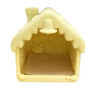 Eventerde Bird House for Cage, with LED Lighting and 3D Print, Hiding House, Bird Hiding House, for Large Parakeets, Budgies, Cockatiels, Zebra Finches, Inseparable for Egg Laying, Breeding and