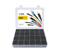 Eventronic Heat Shrink Tubing 900Pcs, EVA Material Upgrade, IP56 Waterproof Heatshrink Sleeving Kit, in Total 40.5m,12 Sizes, Ideal for Electrical Insulation and Wire Connector, Never Fading