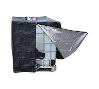 Eventualx 1000L IBC Water Tank Protective Cover, Heavy Duty Waterproof Nylon, Rectangular, Black (116x100x120cm)