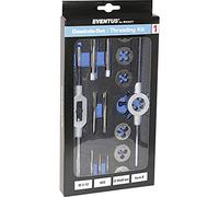 Eventus by Exact 70607 Tap and Die Set 16-Piece HSS Metric M3 / M4 / M5 / M6 / M8 / M10 / M12