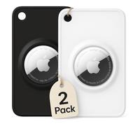 EVEO AirTag Wallet Holder - Airtag Card Holder Ultra Thin, Flexible Design - 2 Pack (Black & White)