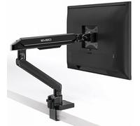 EVEO Premium Single Monitor Arm - Adjustable Desk Mount for 17 to 32 inch Monitors, Full Swivel, Holds 17.6lbs