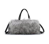 EVEOUT Y2K Faux Fur Fluffy Tote Bag for Women Sweet & Cool Style Plush Handbag Furry Crossbody Shoulder Bag for Autumn Winter Daily Outfits